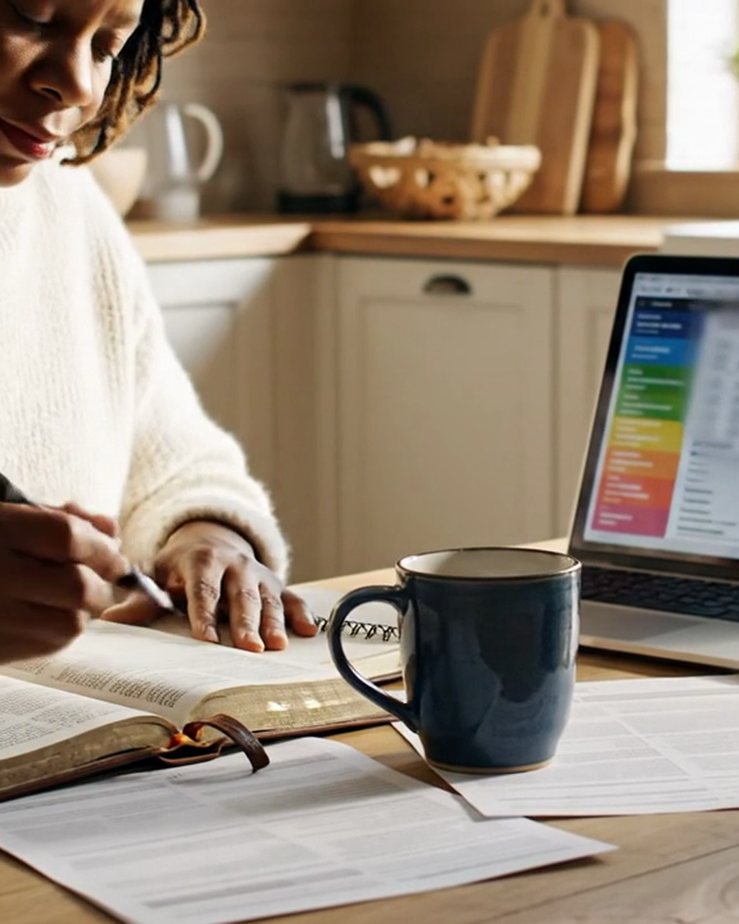 Women's Bible Study Companion — in use at home