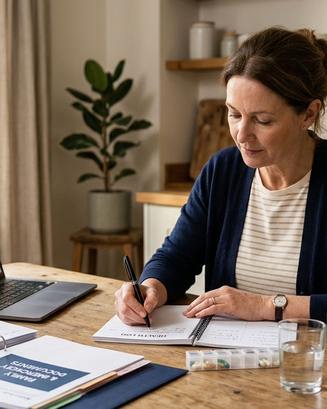 Family Emergency & Important Documents Binder — in use at home