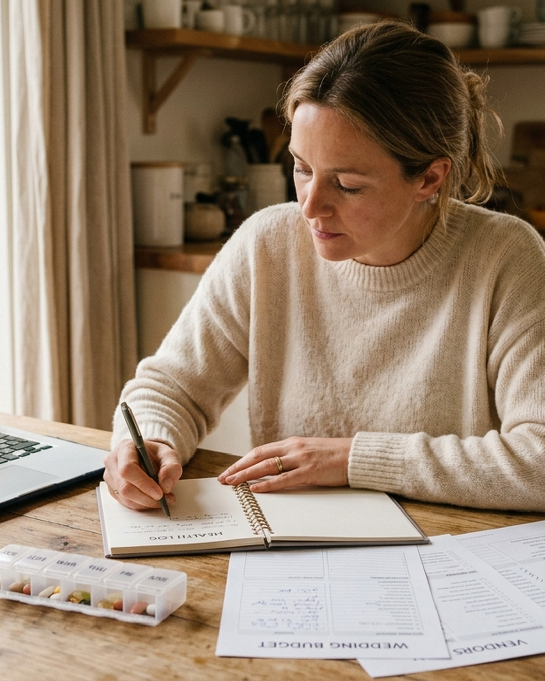 Wedding Planner & Budget Bundle — in use at home