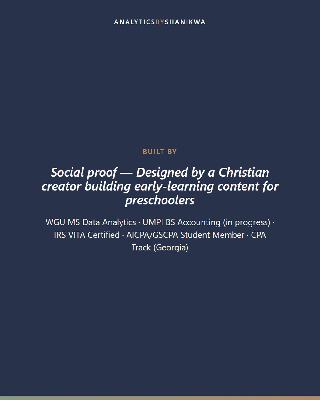 Preschool Bible Basics Learning Pack — built by Shanikwa, credentials