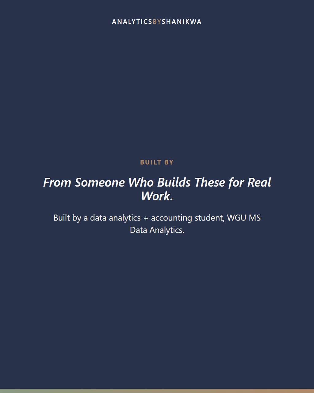 Financial Statement Ratio Analysis Toolkit — built by Shanikwa, credentials