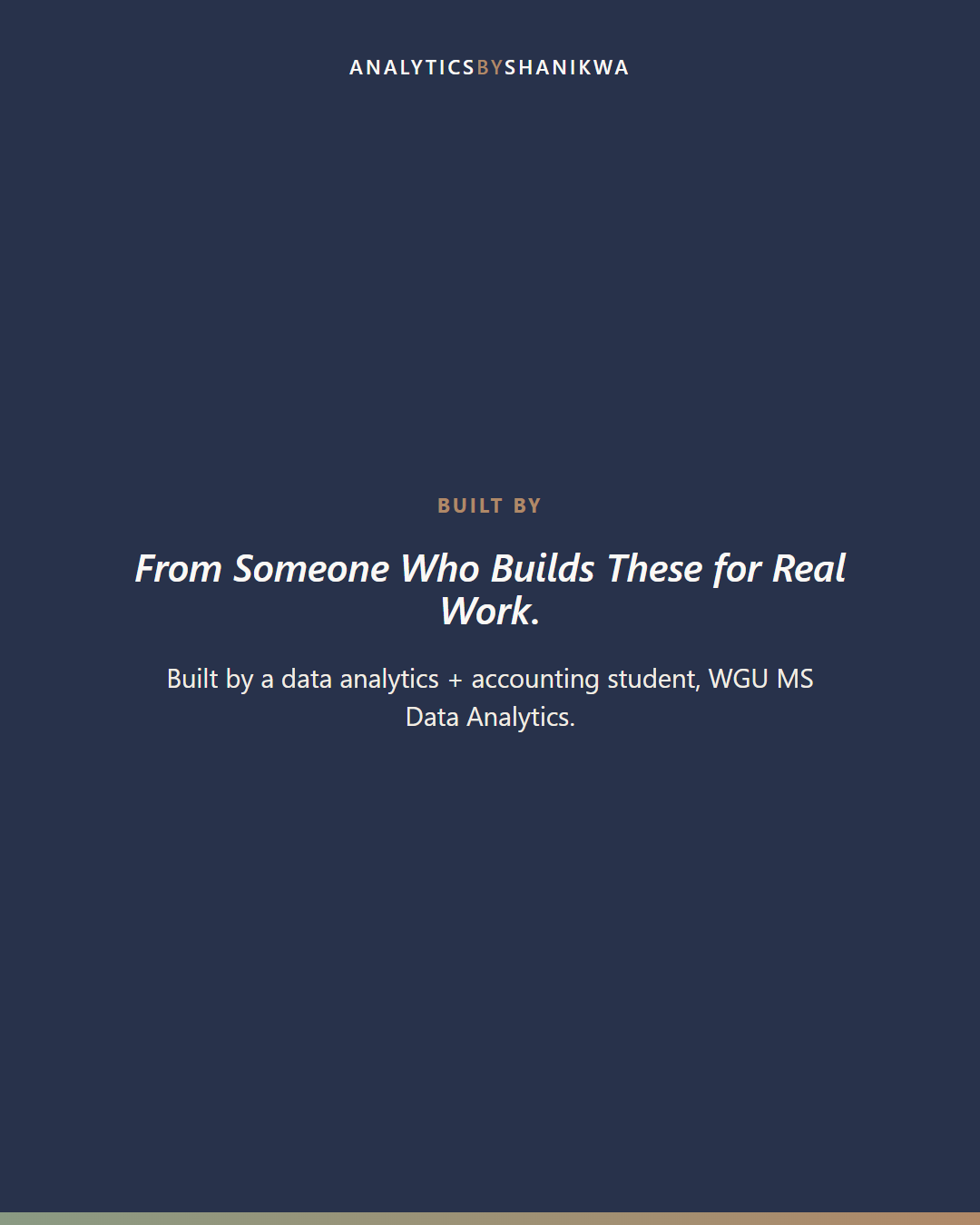 Financial Statement Ratio Analysis Toolkit — built by Shanikwa, credentials