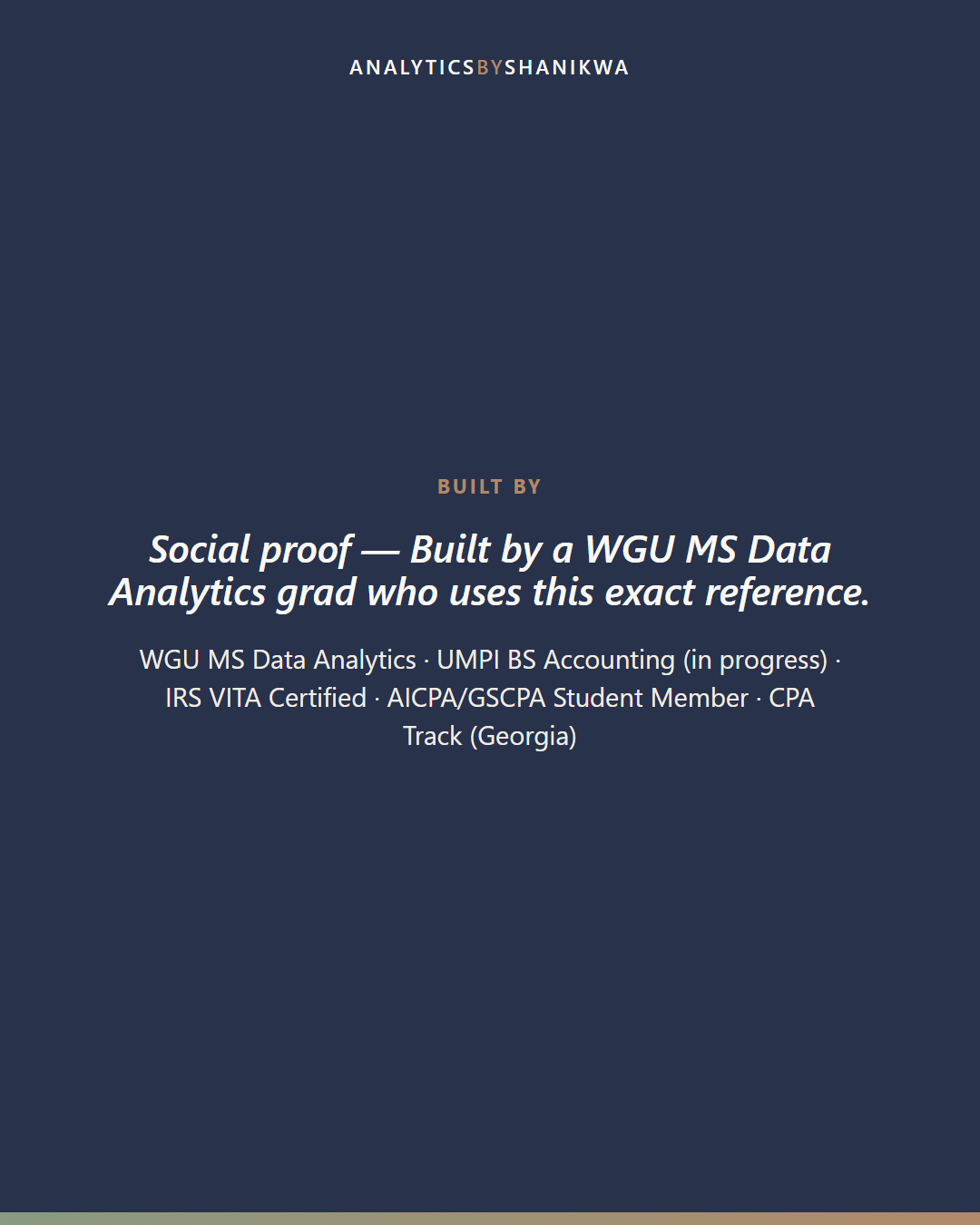 Python for Data Analysts Reference Pack — built by Shanikwa, credentials