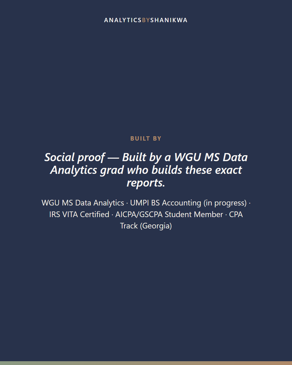Excel Formula & Pivot Table Mastery Kit — built by Shanikwa, credentials