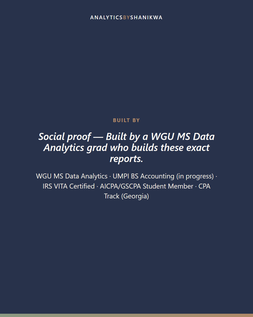 Excel Formula & Pivot Table Mastery Kit — built by Shanikwa, credentials