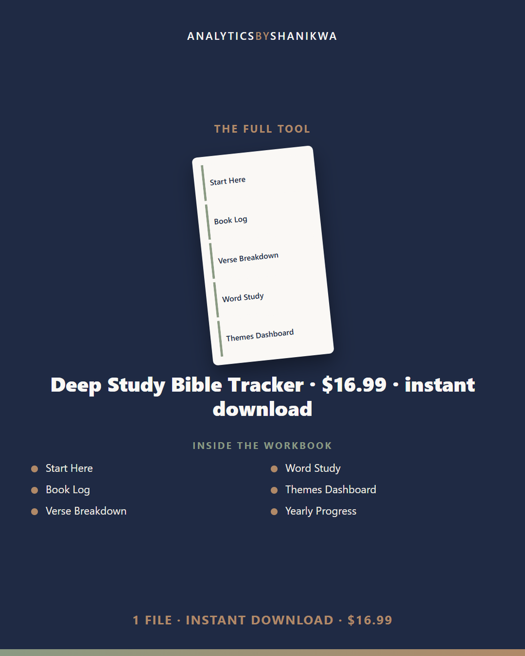 Deep Study Bible Tracker — the complete bundle