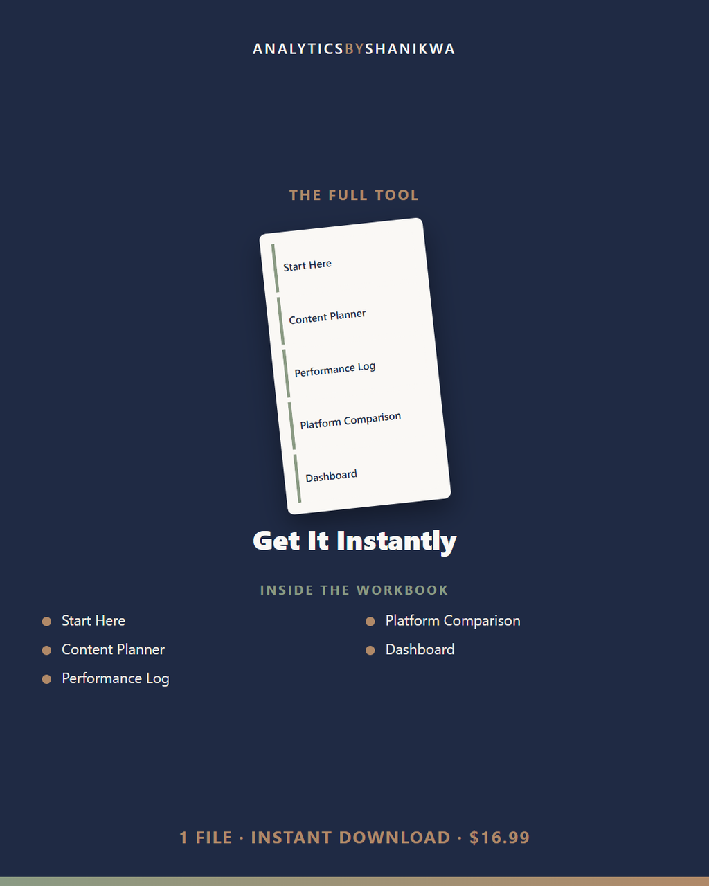 Content Calendar with Analytics for Creators — the complete bundle