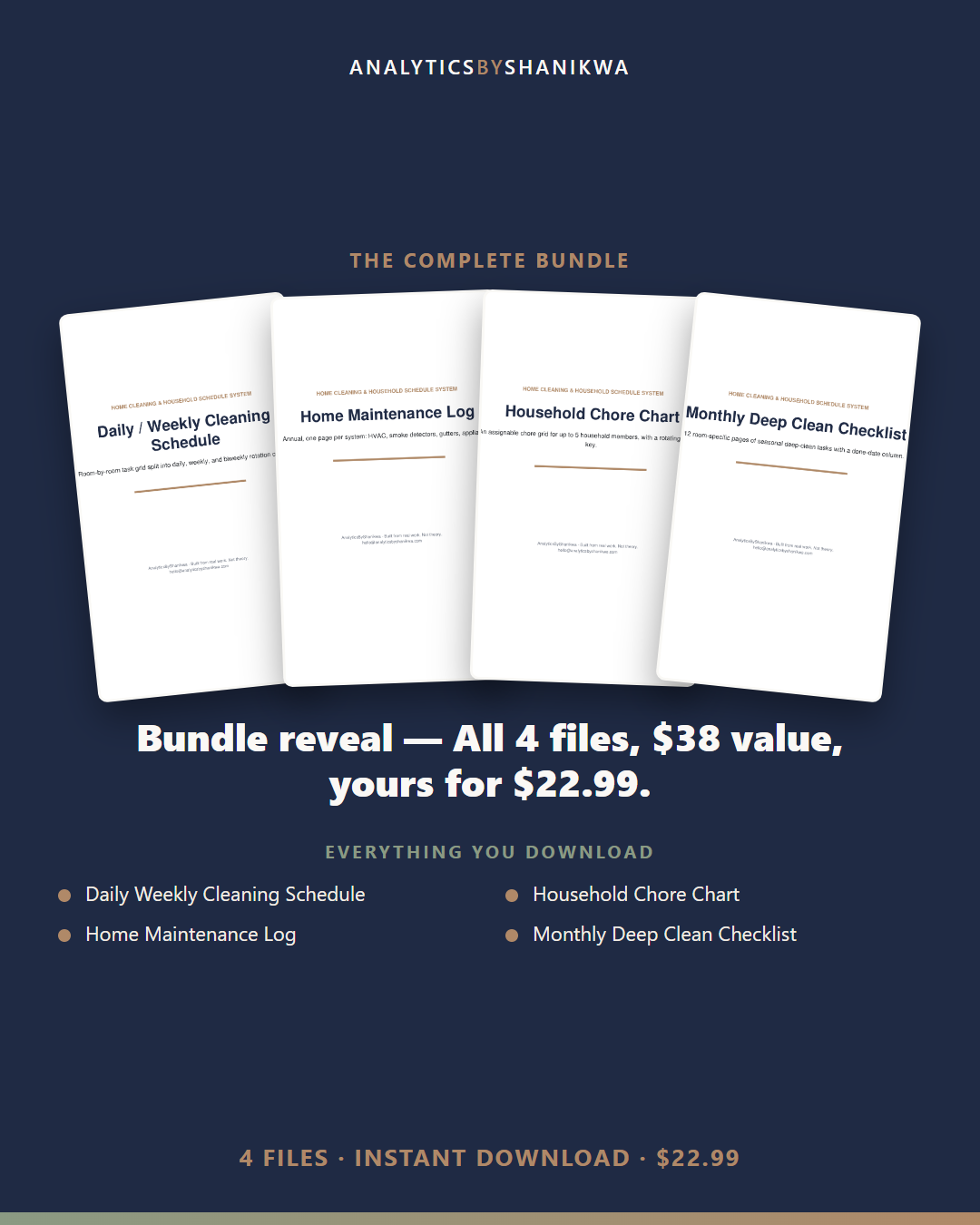 Home Cleaning & Household Schedule System — the complete bundle