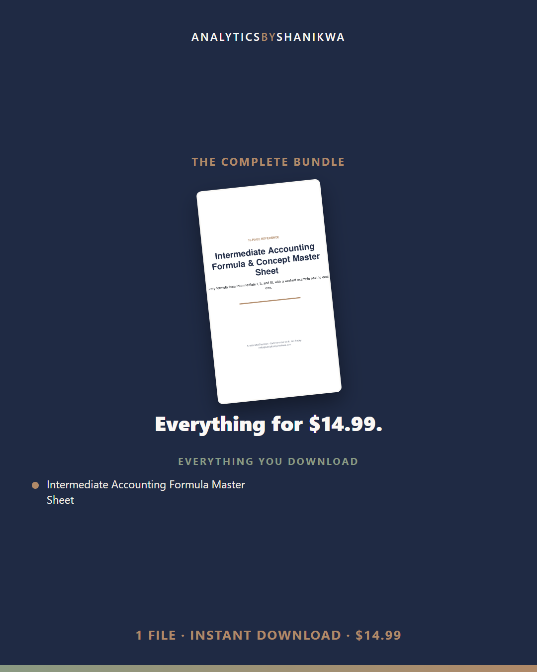 Intermediate Accounting Formula & Concept Master Sheet — the complete bundle