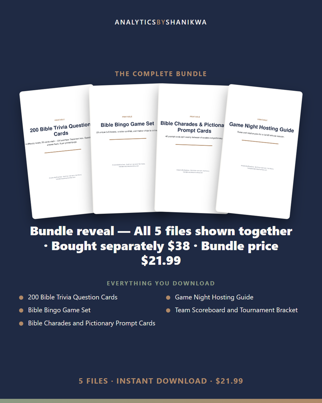 Kids Bible Trivia & Game Night Bundle — the complete bundle