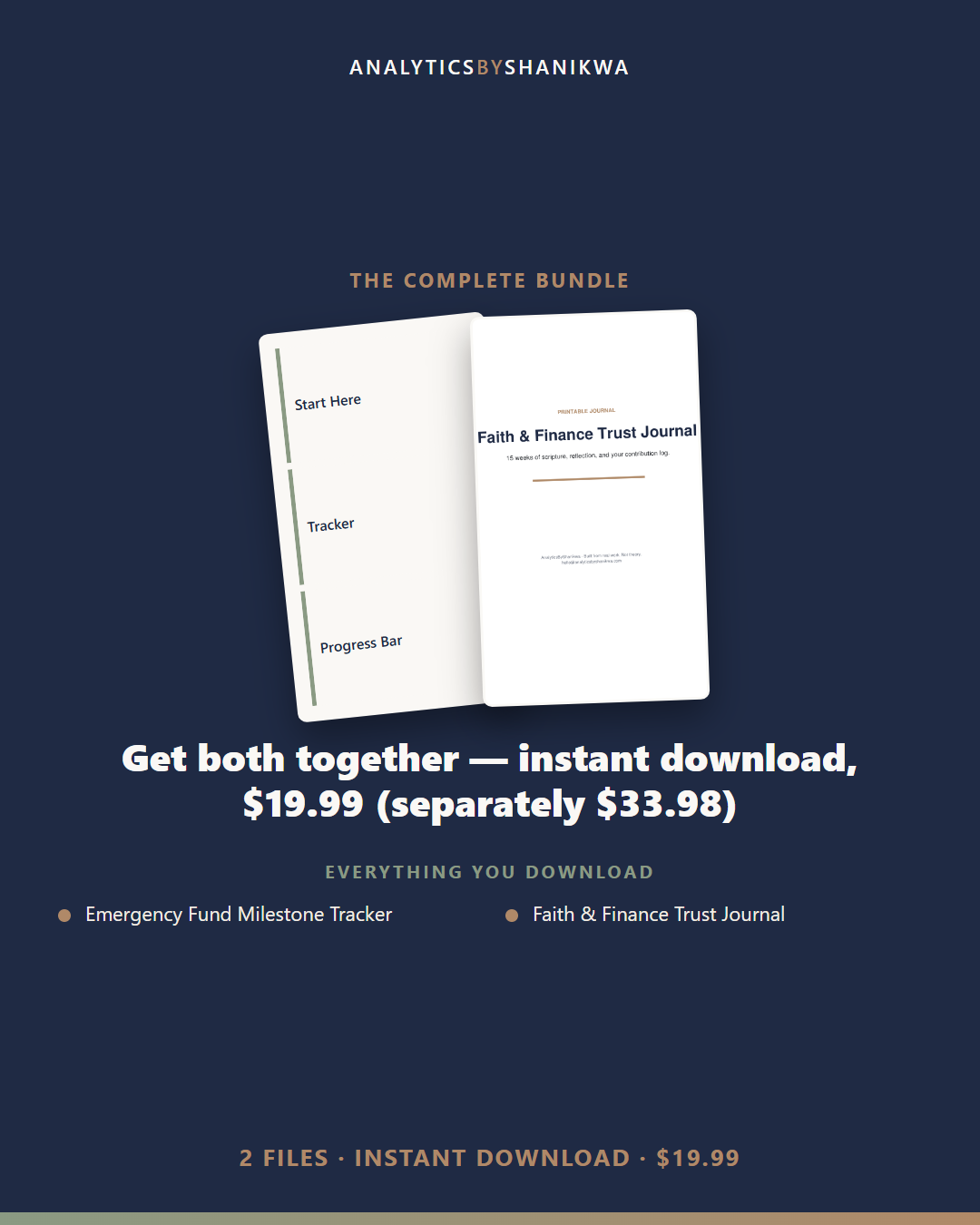 Emergency Fund Builder & Faith Trust Journal — the complete bundle