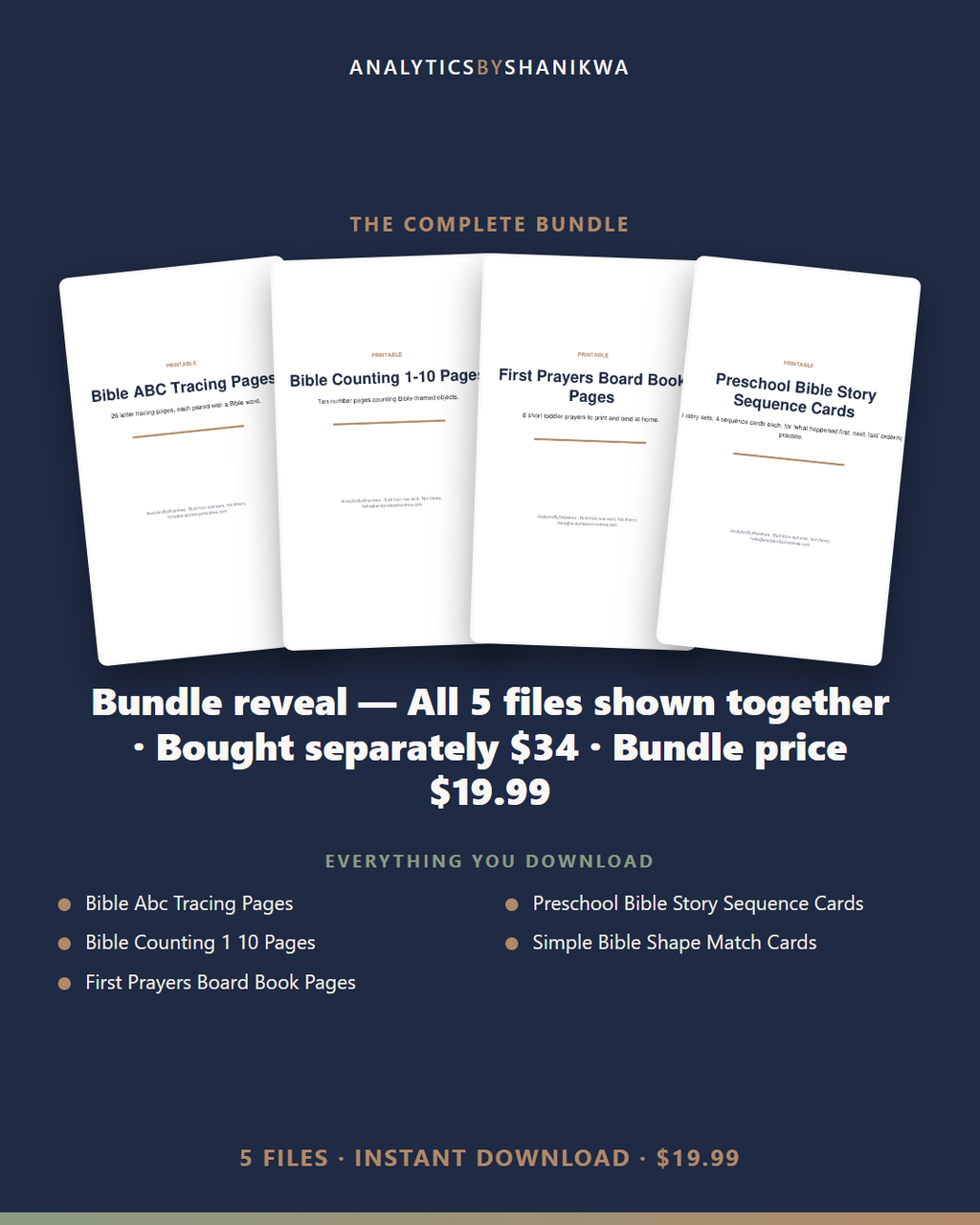 Preschool Bible Basics Learning Pack — the complete bundle