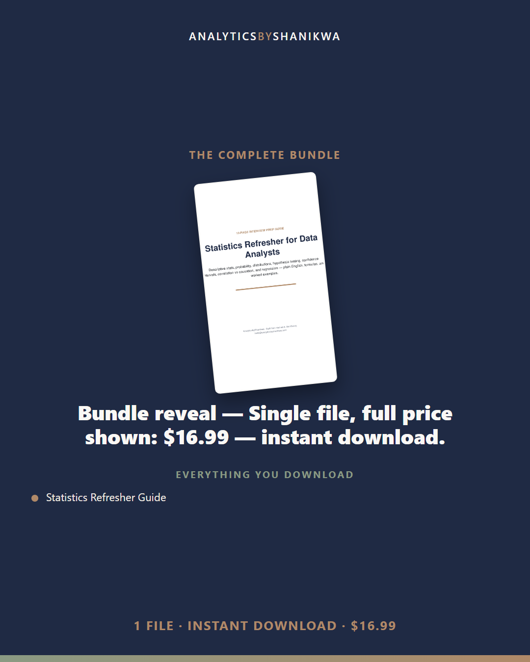 Statistics Refresher for Data Analysts — the complete bundle