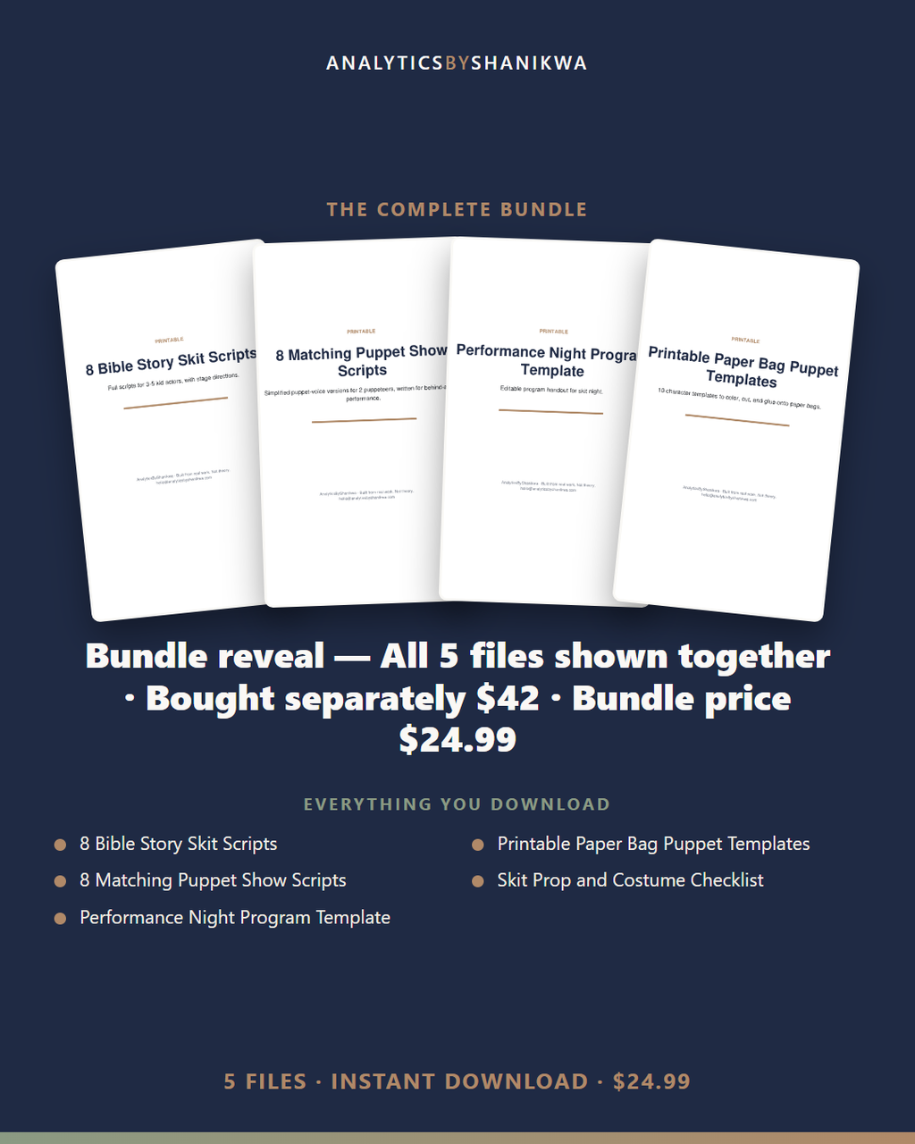Bible Story Puppet Show & Skit Kit — the complete bundle