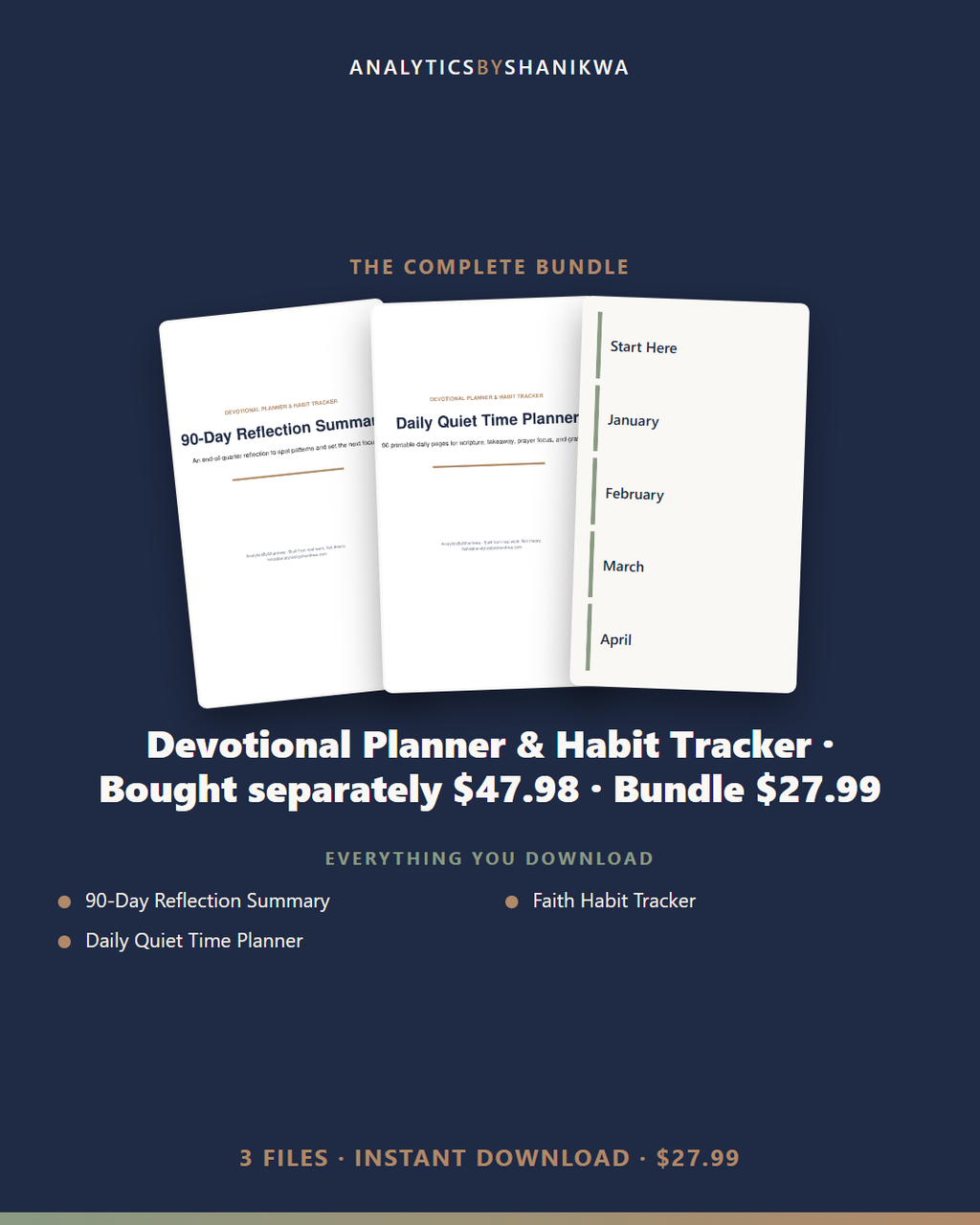 Devotional Planner & Habit Tracker — the complete bundle