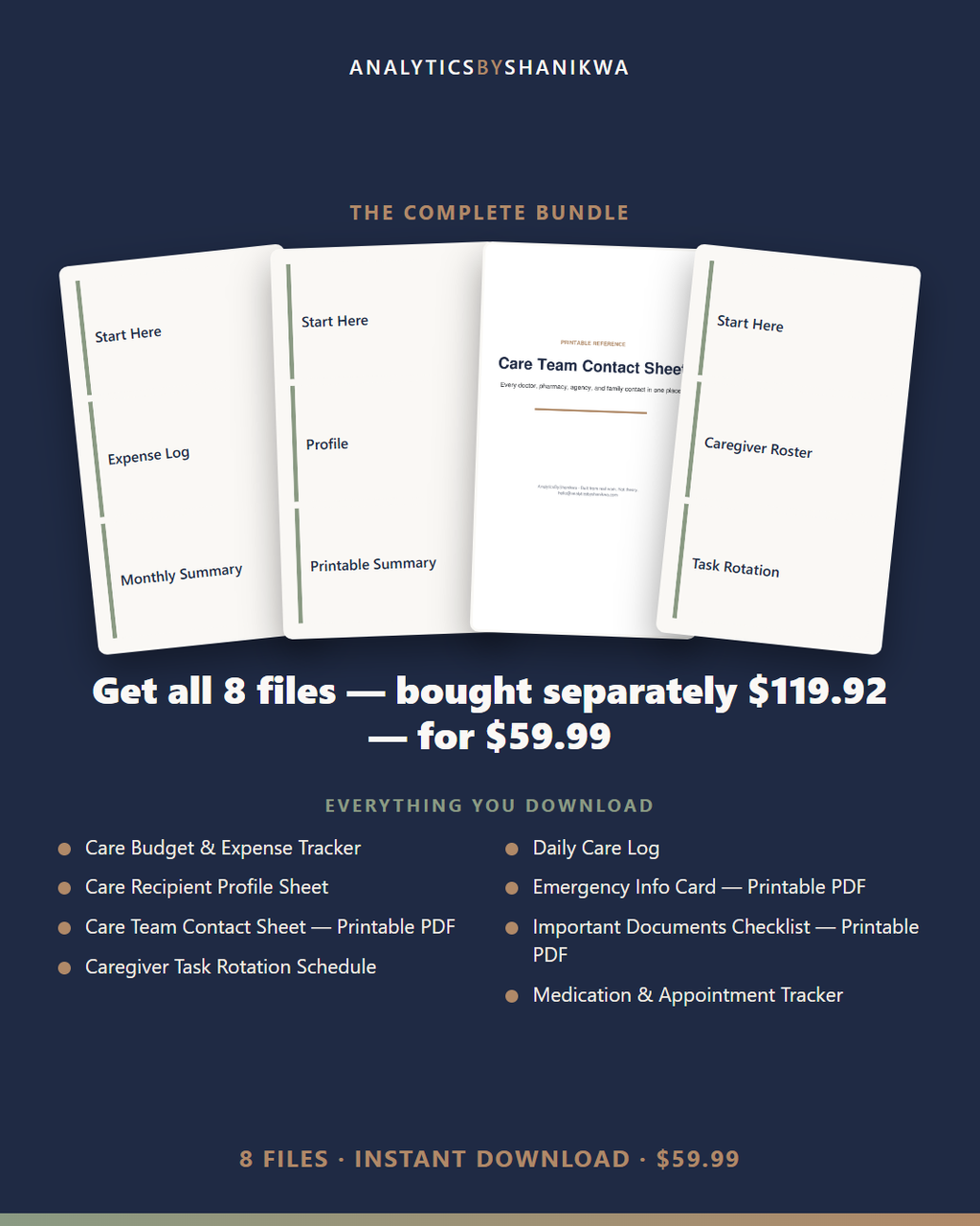 Caregiver & Elder Care Binder — the complete bundle