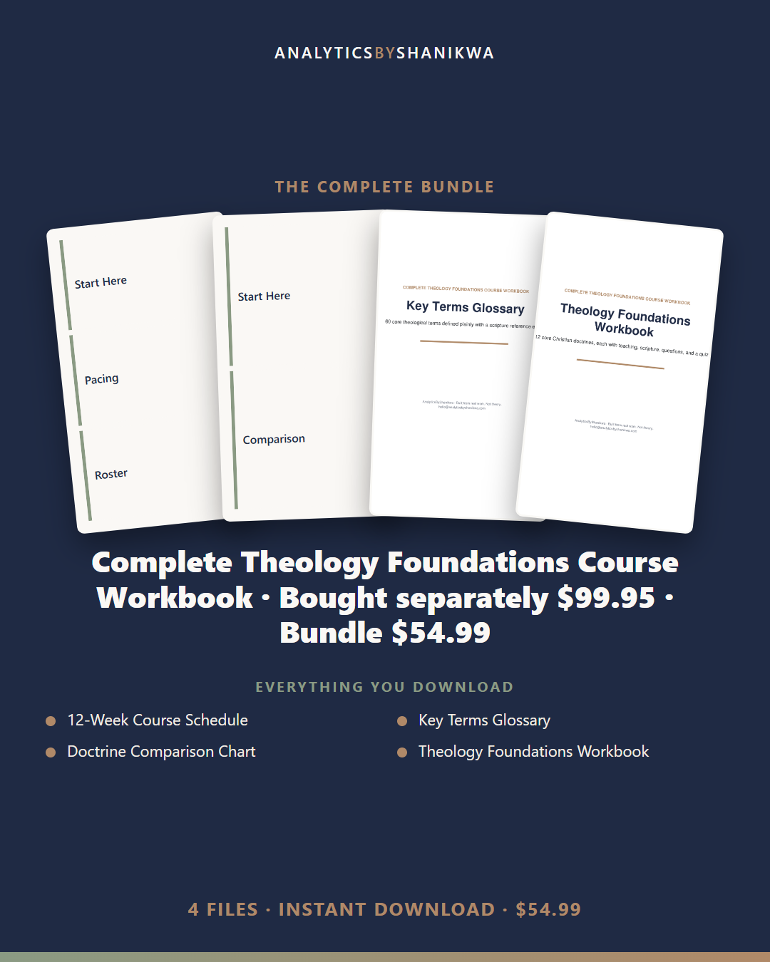 Complete Theology Foundations Course Workbook — the complete bundle