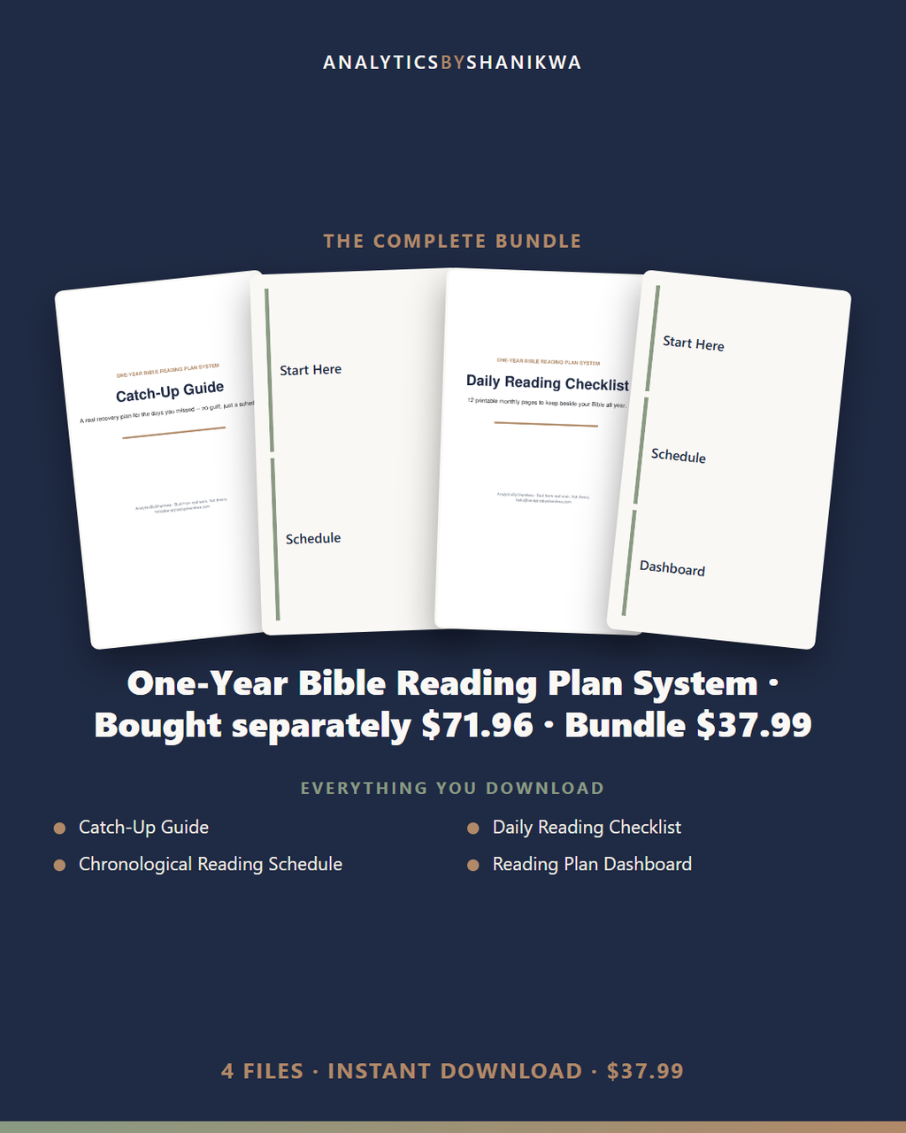 One-Year Bible Reading Plan System — the complete bundle