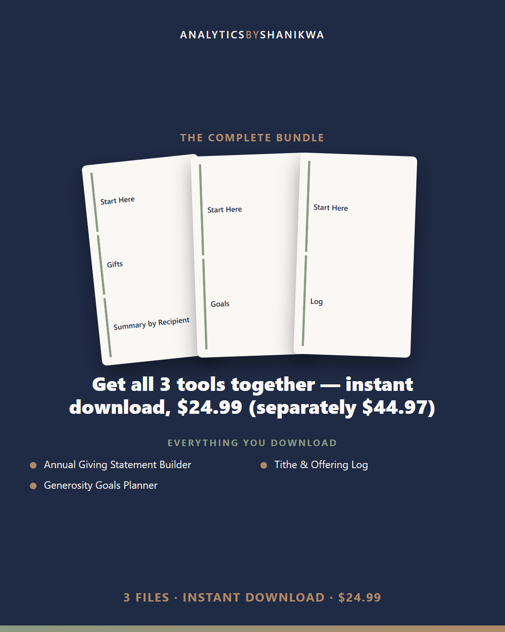 Tithing & Generosity Tracker Bundle — the complete bundle