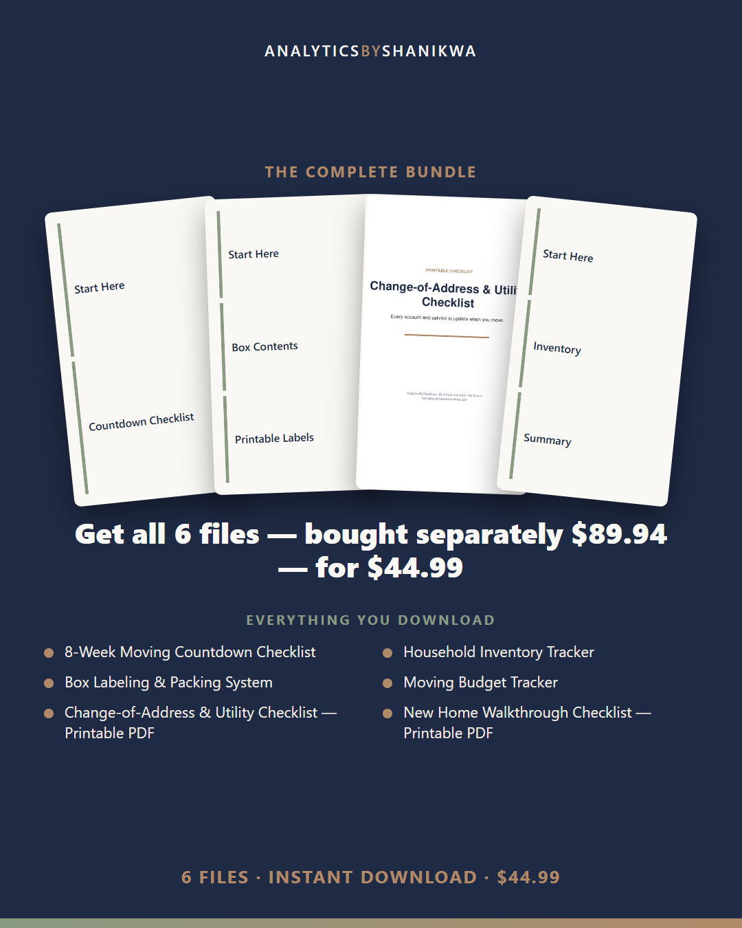 Moving Day & Household Inventory Bundle — the complete bundle